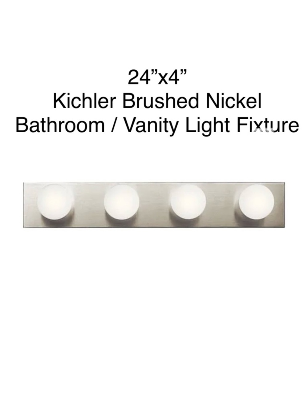 Kichler 624NI Linear 4-Light Bathroom Vanity Bar brushed nickel Light Fixture 💡